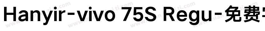 Hanyir-vivo 75S Regu字体转换